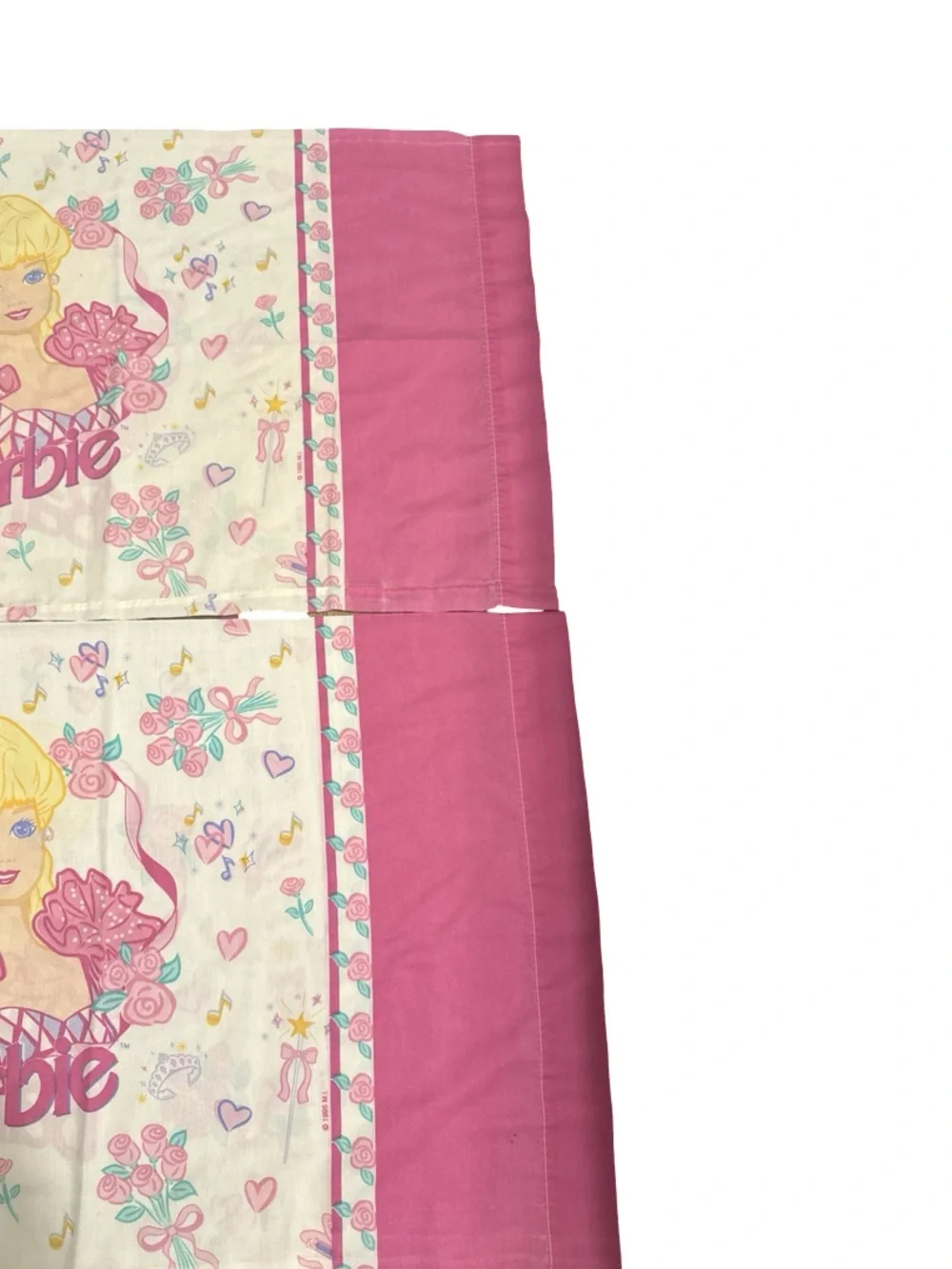 Vintage 1995 Ballerina Princess Barbie Pillowcase Set of 2 The Bibb Co.